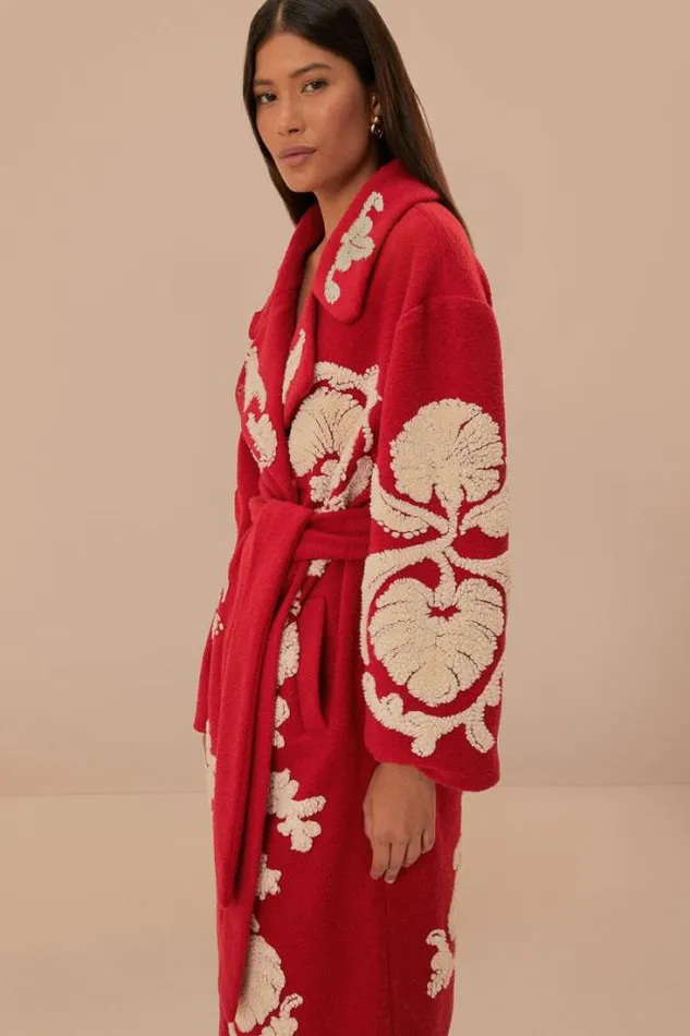 Red Helen Fleece Coat Women FARM Rio Coats