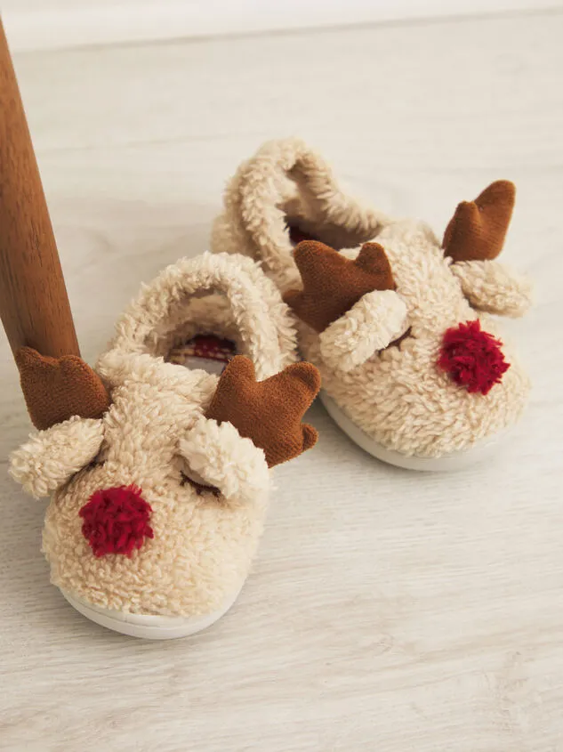 Reindeer Mini Slippers Mocha GirlBoy Altar039d State Shoes