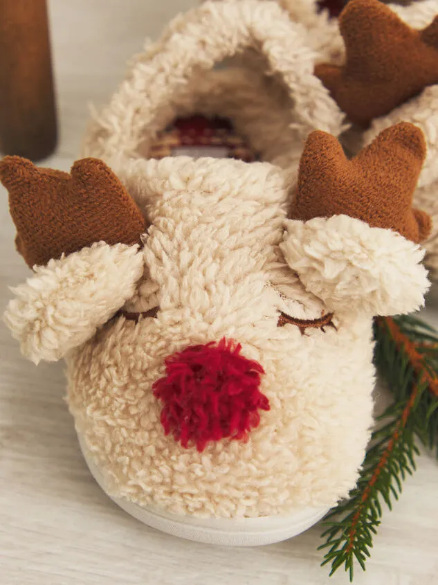 Reindeer Mini Slippers Mocha GirlBoy Altar039d State Shoes
