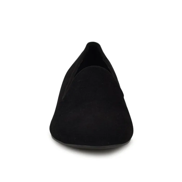 Renold Smoking Slipper Black Suede Women Nine West Flats Renold Smoking Slipper Black Suede Women Nine West Flats