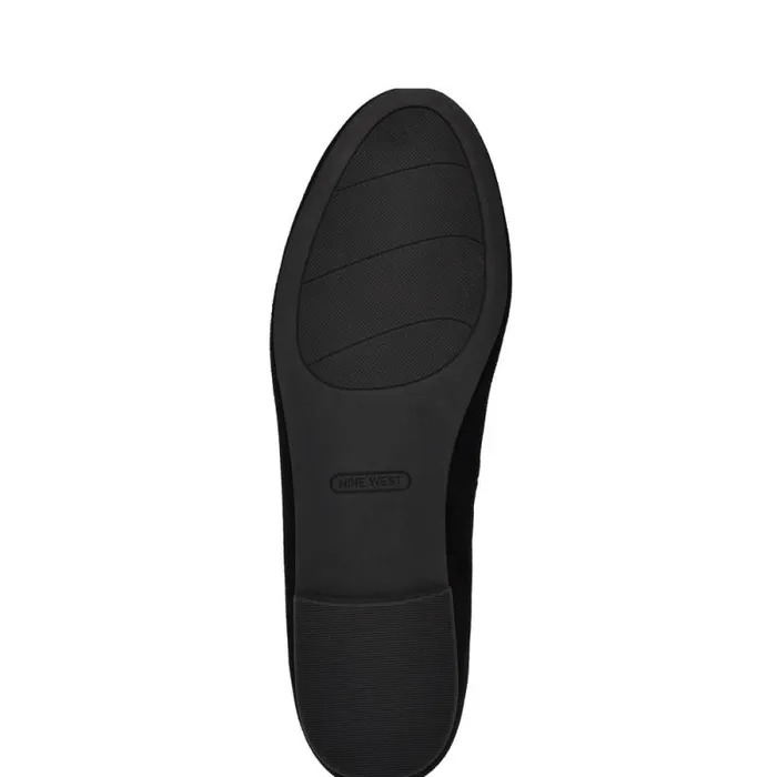Renold Smoking Slipper Black Suede Women Nine West Flats Renold Smoking Slipper Black Suede Women Nine West Flats