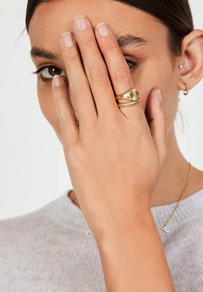 Rings Women Hush Josephine Signet Rings Gold