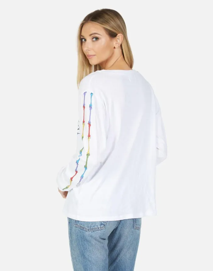 Rooney Bone Diamond White Women Lauren Moshi Long Sleeve