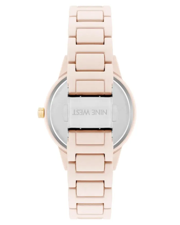 Rubberized Bracelet Watch Pink Women Nine West Straps Rubberized Bracelet Watch Pink Women Nine West Straps