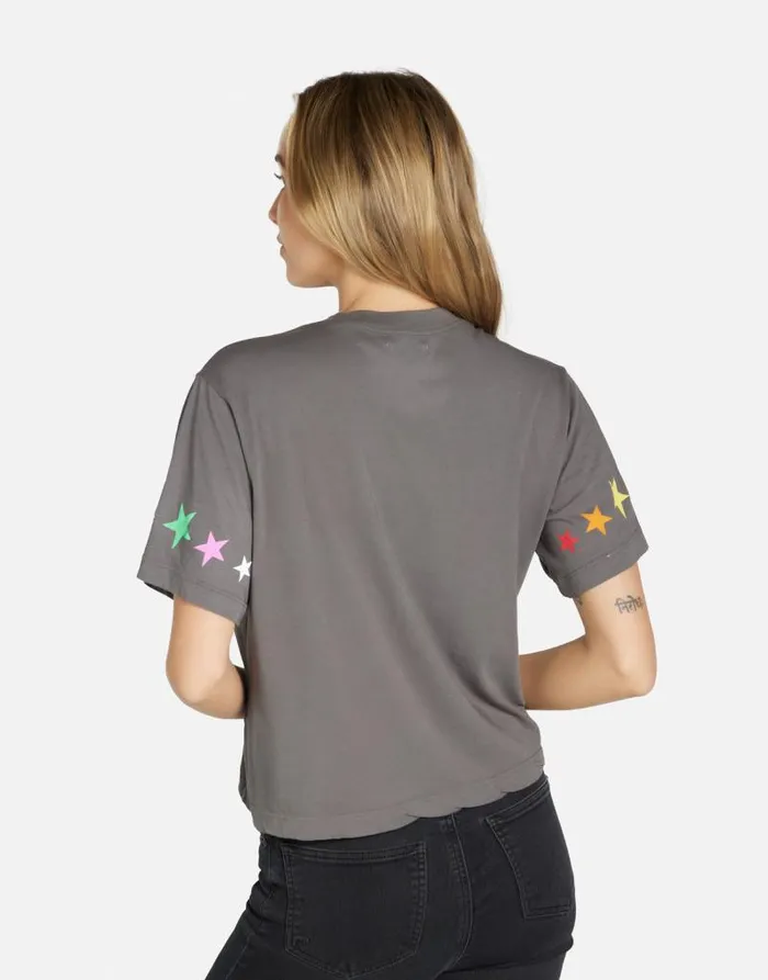 Rue 1 Love Rainbow Lip Light Onyx Women Lauren Moshi Short Sleeve