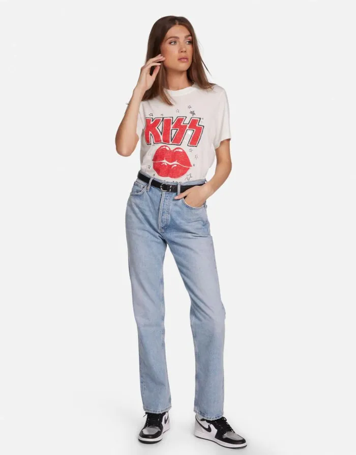 Rue KISS Local Crew Milk Women Lauren Moshi Short Sleeve