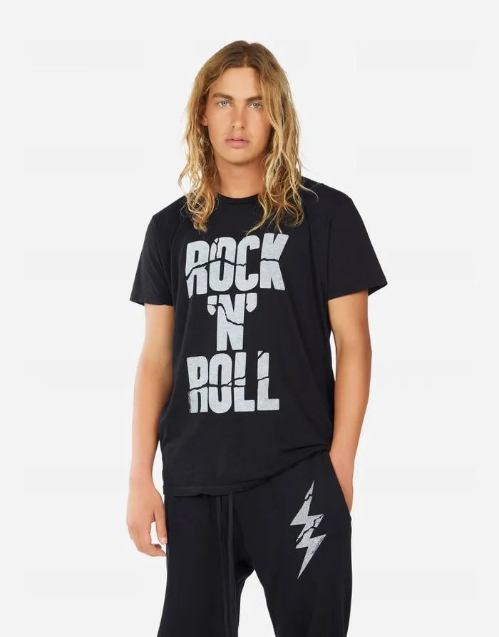 Sadler Cracked Rock 039N039 Roll Black Men Lauren Moshi Tees