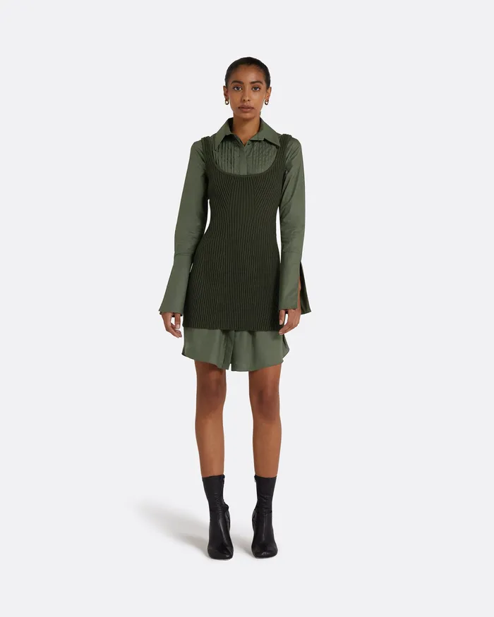 Safiyaa Knitwear Women Cindy Seaweed Knit Dress Seaweed