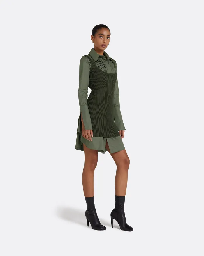 Safiyaa Knitwear Women Cindy Seaweed Knit Dress Seaweed