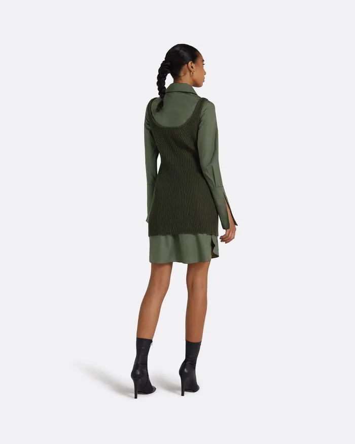 Safiyaa Knitwear Women Cindy Seaweed Knit Dress Seaweed