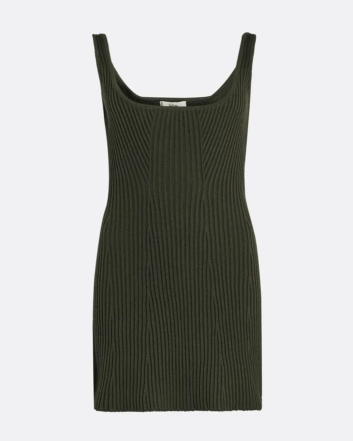 Safiyaa Knitwear Women Cindy Seaweed Knit Dress Seaweed