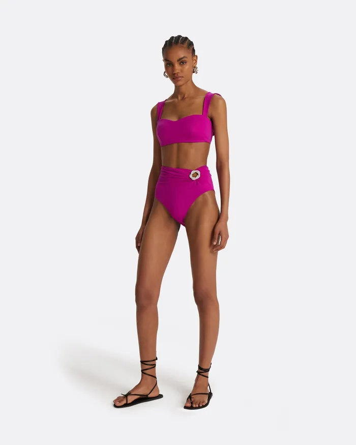 Safiyaa Tabi Magenta Bikini Bottom Magenta Women Swimwear