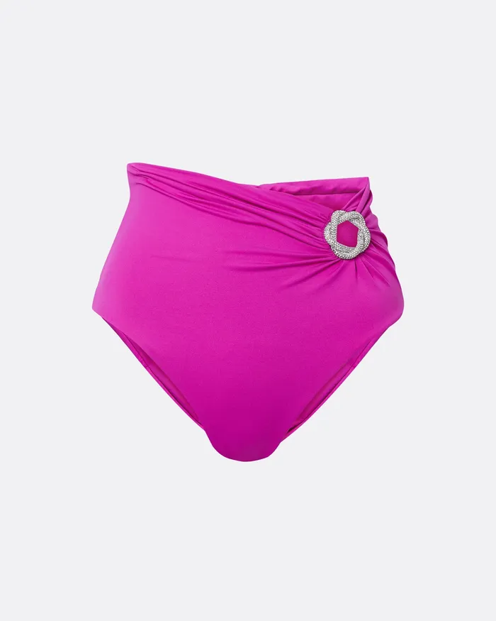 Safiyaa Tabi Magenta Bikini Bottom Magenta Women Swimwear