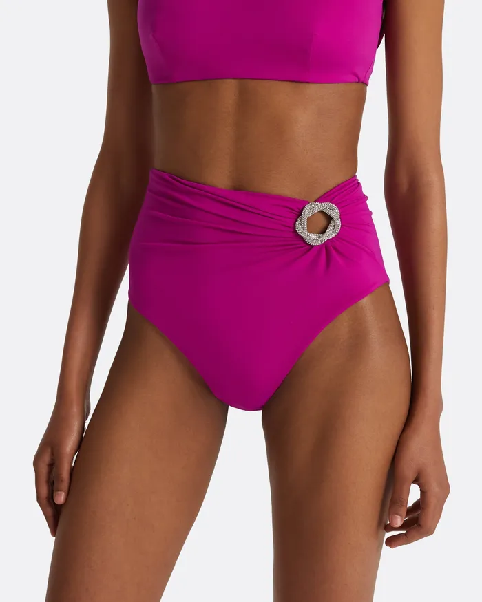 Safiyaa Tabi Magenta Bikini Bottom Magenta Women Swimwear