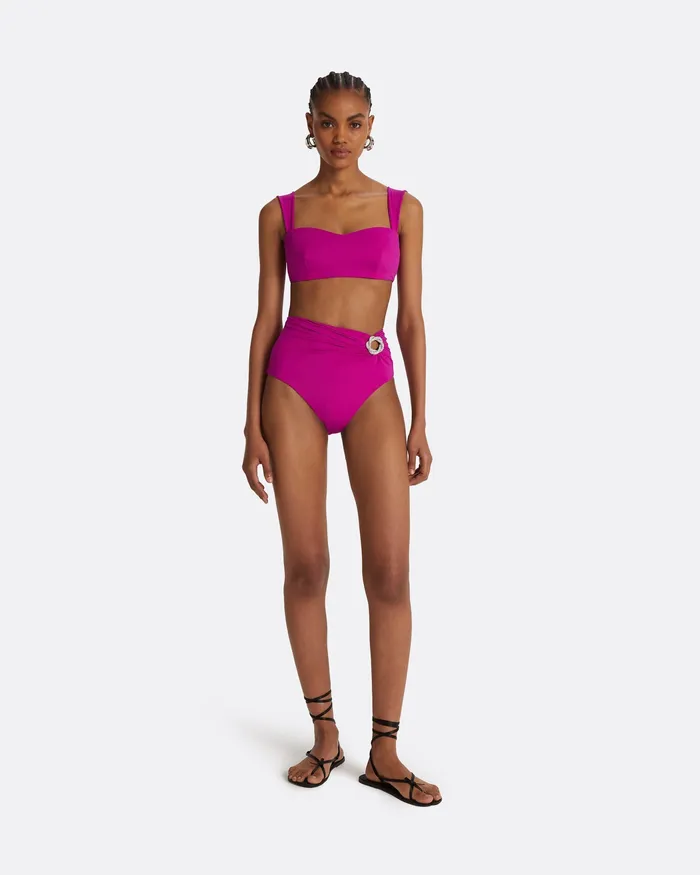 Safiyaa Tabi Magenta Bikini Bottom Magenta Women Swimwear