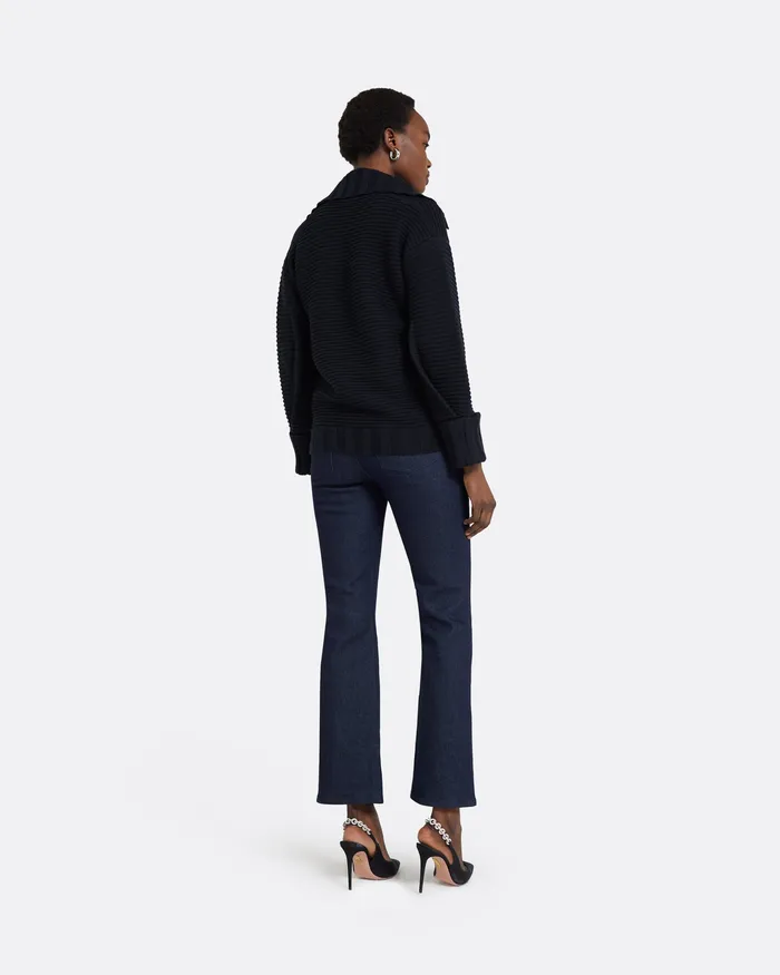 Safiyaa Tops Women Kratos Navy Knit Top Navy