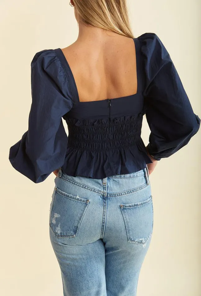 Sale Katina Top Midnight Women Ciao Lucia Long Sleeve Tops