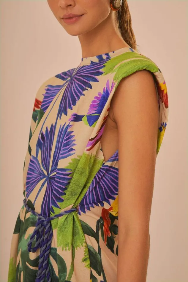Sand Macaw Jungle Organic Cotton TShirt Dress Women FARM Rio Tshirts