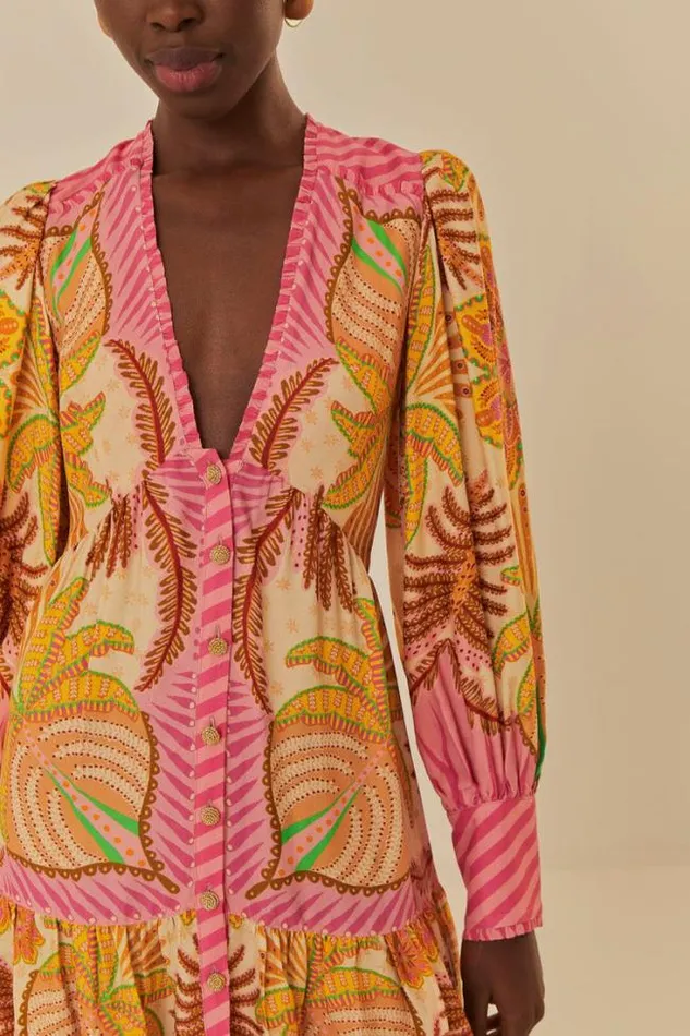 Sand Palm Scarf Mini Dress Women FARM Rio Mini Dresses