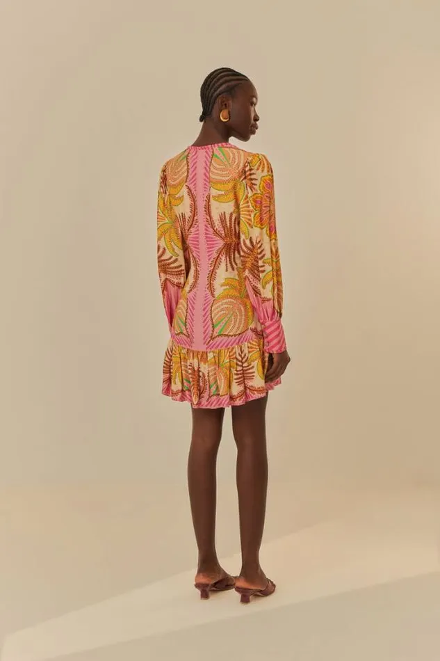 Sand Palm Scarf Mini Dress Women FARM Rio Mini Dresses