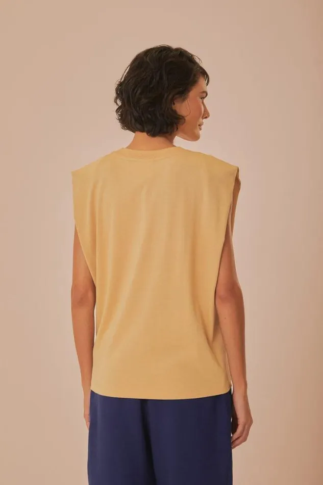 Sand Rio Shoulder Pad Organic Cotton TShirt Women FARM Rio Gifts