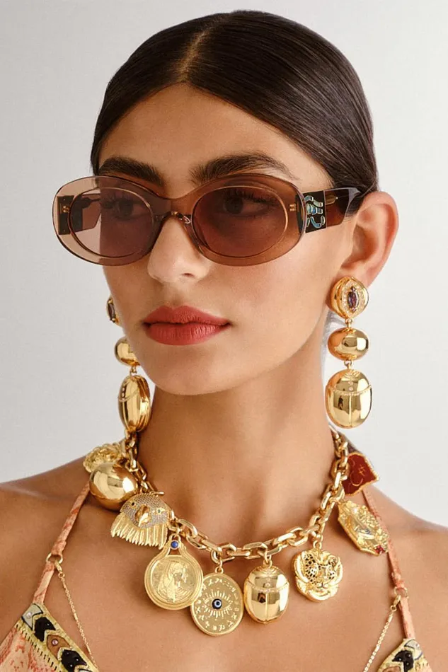 SAND STORM SUNGLASSES CARAMEL Caramel WomensMens Camilla Sunglasses