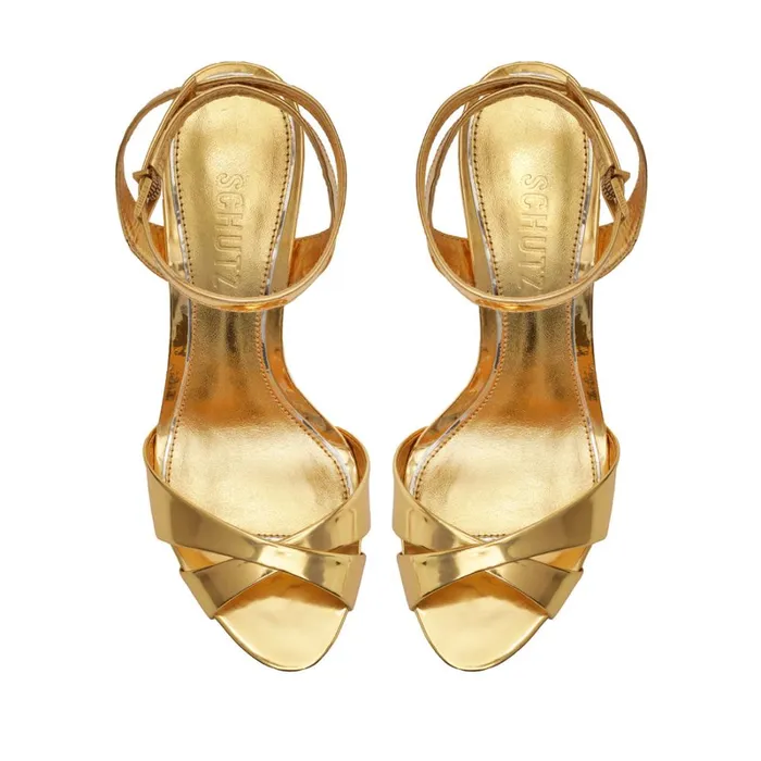 Sandals Hilda Specchio Sandal Gold Schutz Shoes Stiletto Heels
