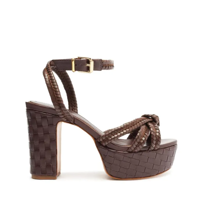 Sandals Kareena Woven Platform Dark Chocolate Schutz Shoes Platforms