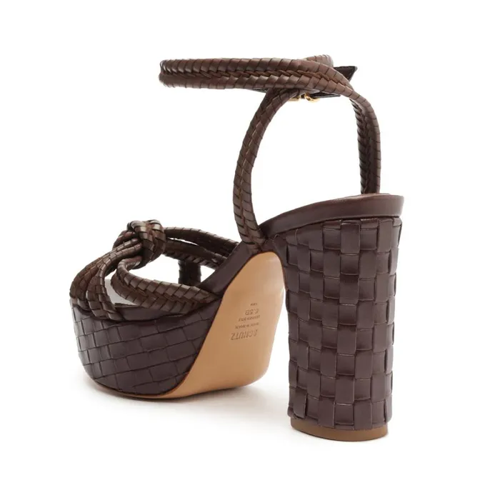 Sandals Kareena Woven Platform Dark Chocolate Schutz Shoes Platforms