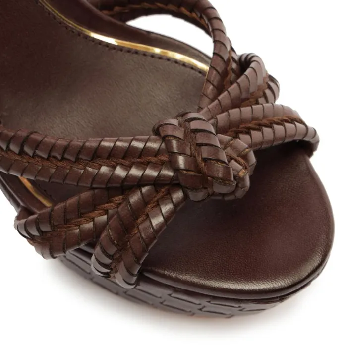 Sandals Kareena Woven Platform Dark Chocolate Schutz Shoes Platforms