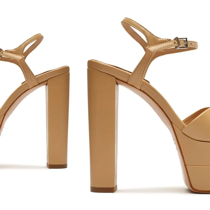 Sandals Keefa High Nappa Leather Sandal Light Beige Schutz Shoes Platforms Sandals Keefa High Nappa Leather Sandal Light Beige Schutz Shoes Platforms