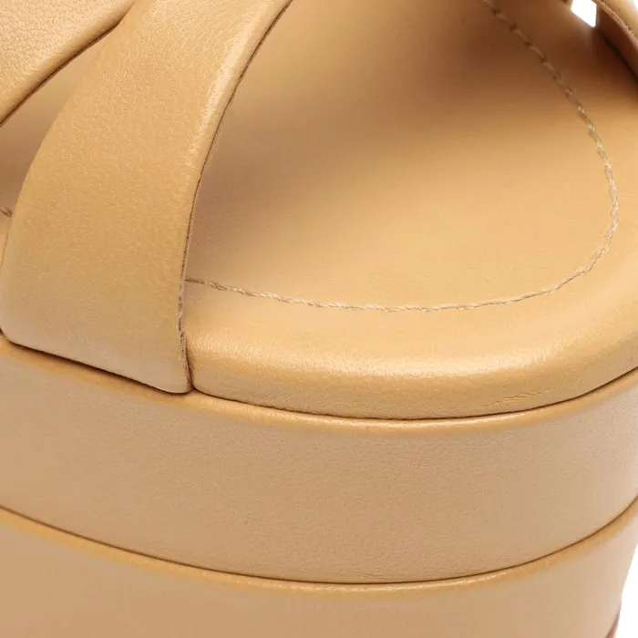 Sandals Keefa High Nappa Leather Sandal Light Beige Schutz Shoes Platforms Sandals Keefa High Nappa Leather Sandal Light Beige Schutz Shoes Platforms