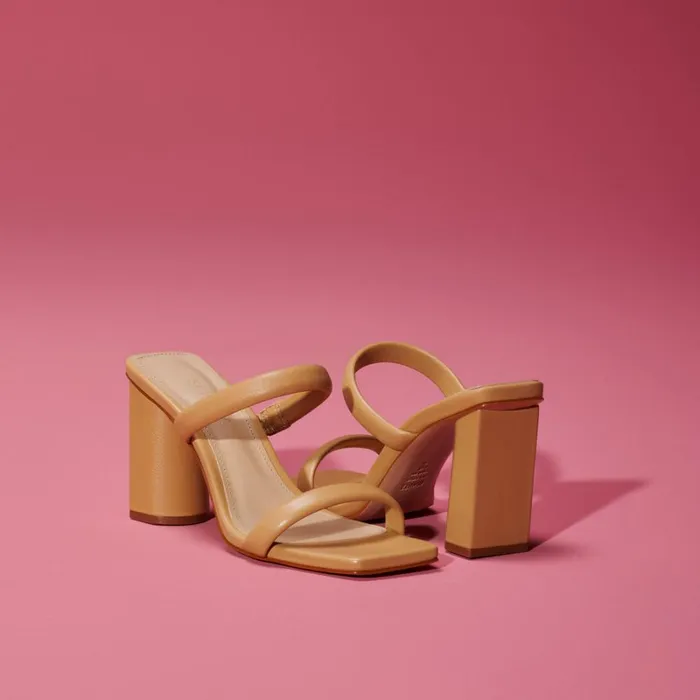 Sandals Ully Nappa Leather Sandal Light Beige Schutz Shoes Mule