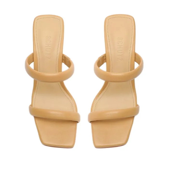 Sandals Ully Nappa Leather Sandal Light Beige Schutz Shoes Mule