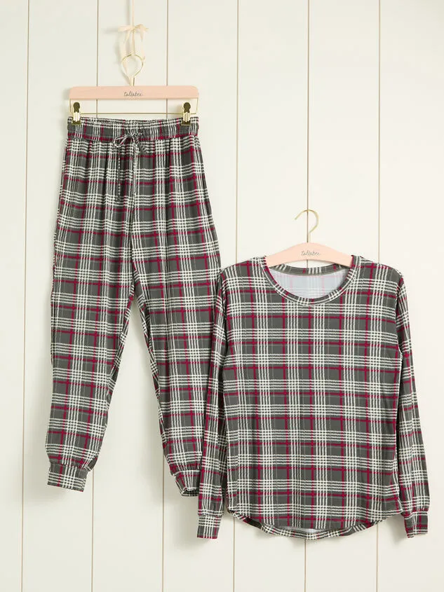Santa039s Plaid Mama Lounge Set Green Women Altar039d State Mama