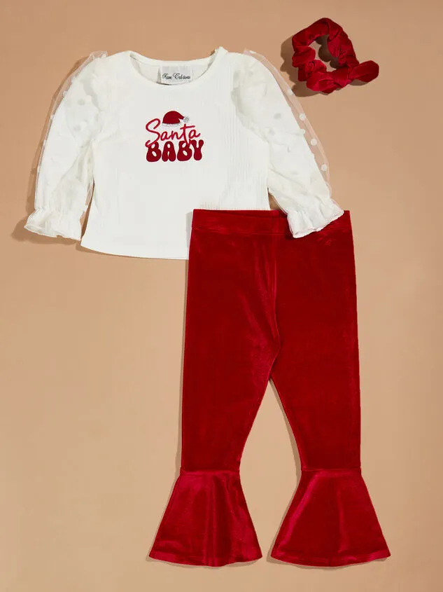 Santa Baby Top And Pants Set Red Girl Altar039d State Tops