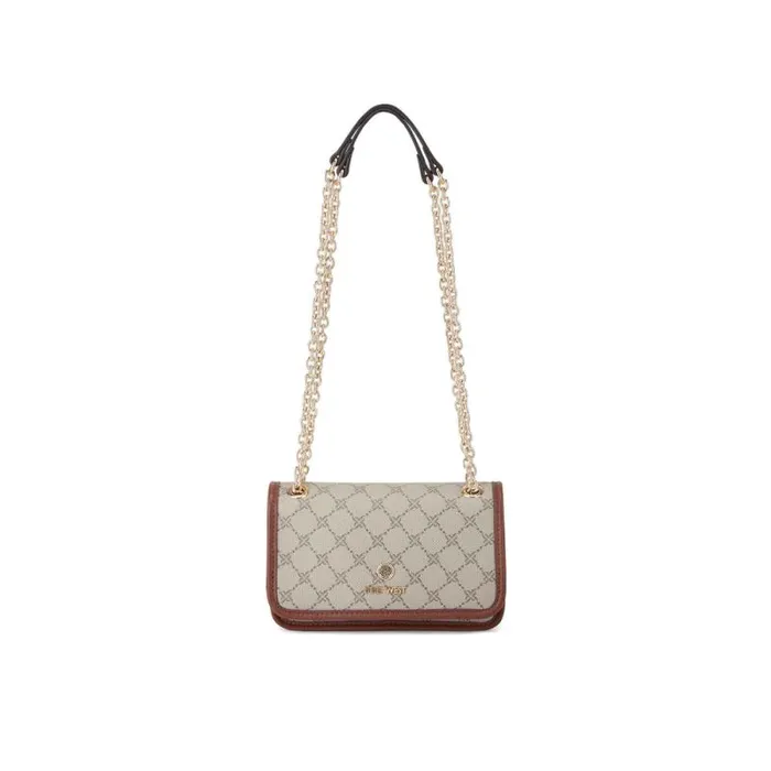 Saoirse Mini Cnvrtbl Xbdy Flap Beige Logomahogany Women Nine West Crossbody