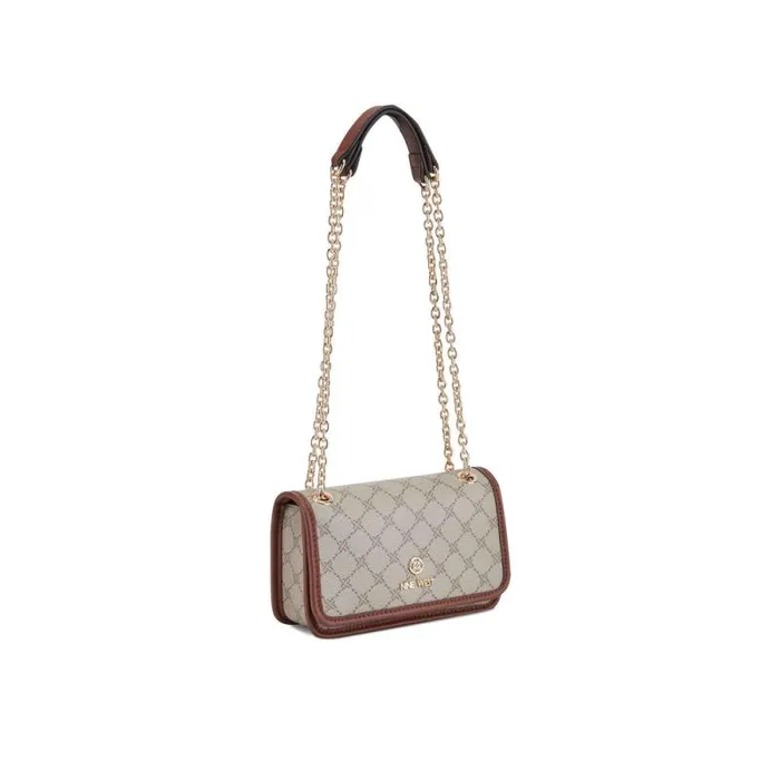 Saoirse Mini Cnvrtbl Xbdy Flap Beige Logomahogany Women Nine West Crossbody