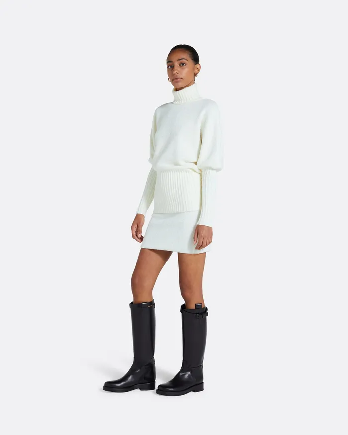 Sara Ivory Knit Ivory Women Tops Safiyaa