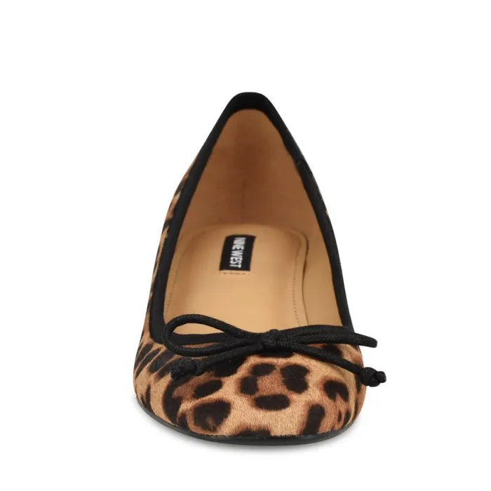Saruh Square Toe Pumps Leopard Women Nine West Heels