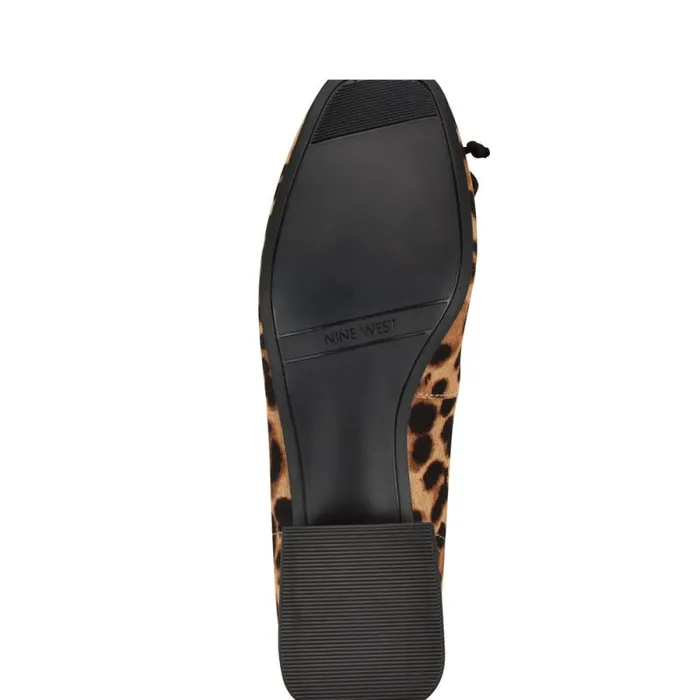 Saruh Square Toe Pumps Leopard Women Nine West Heels