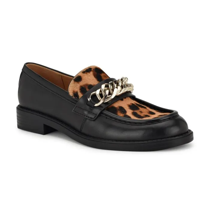 Sasah Tailored Loafer Blackleopard Women Nine West Flats Sasah Tailored Loafer Blackleopard Women Nine West Flats