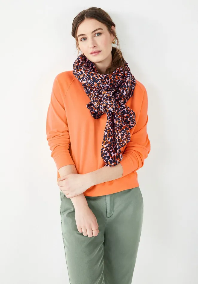 Scarves Women Hush Alor Leopard Scarf Orange Pink Leopard