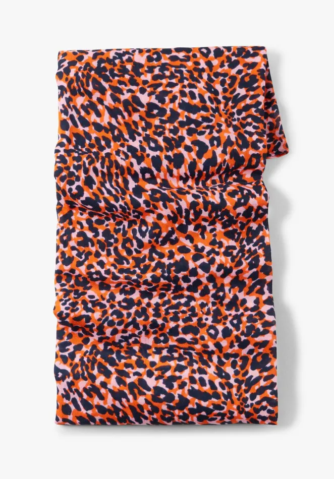 Scarves Women Hush Alor Leopard Scarf Orange Pink Leopard