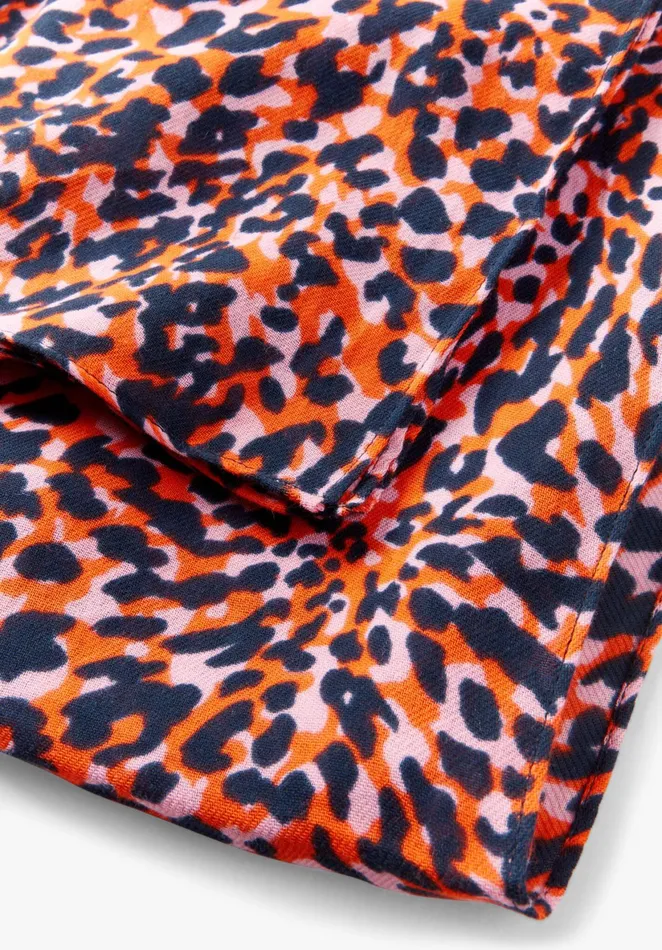 Scarves Women Hush Alor Leopard Scarf Orange Pink Leopard