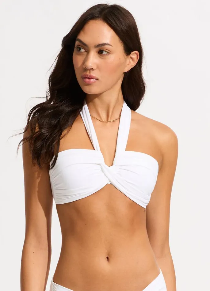Seafolly Bandeau Women Seafolly Collective Halter Bandeau Bikini Top 8211 White