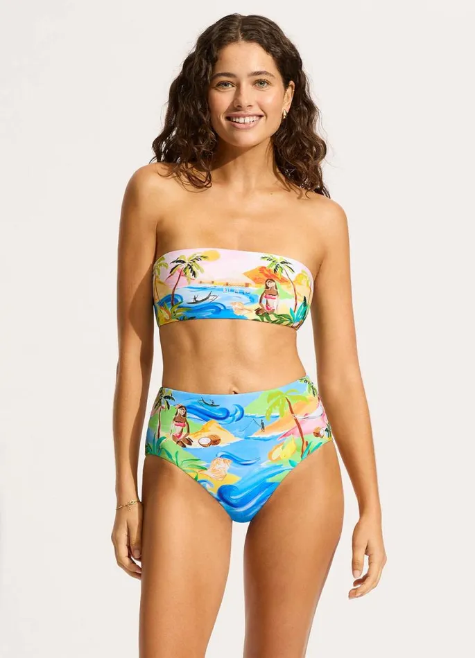 Seafolly Bandeau Women South Pacific Bandeau Bikini Top 8211 Turquoise