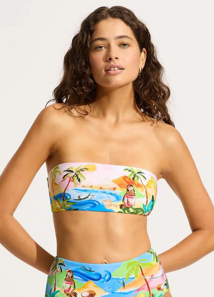 Seafolly Bandeau Women South Pacific Bandeau Bikini Top 8211 Turquoise