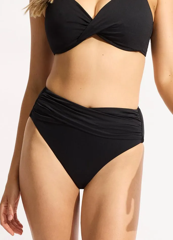 Seafolly High Waisted Women Seafolly Collective High Waist Wrap Front Pant 8211 Black