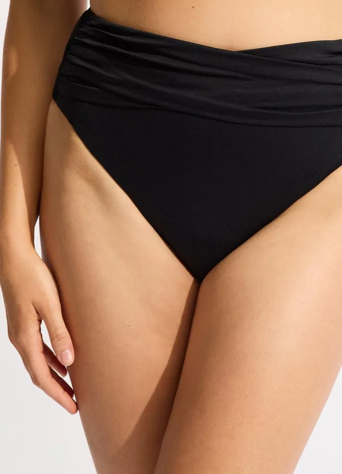 Seafolly High Waisted Women Seafolly Collective High Waist Wrap Front Pant 8211 Black